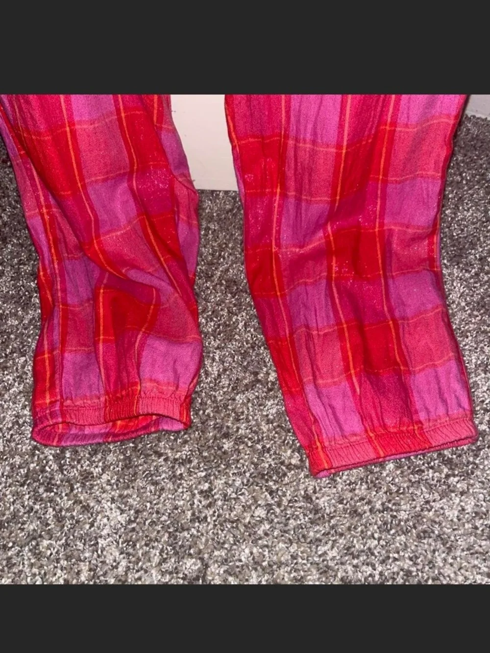 Victoria's Secret Red & Pink Plaid Lounge Pants